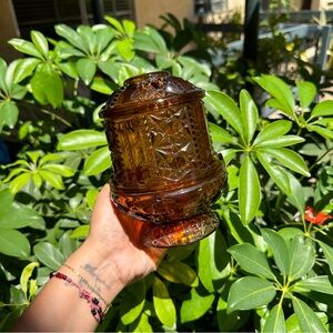 Vintage Glass Amber Fairy Light